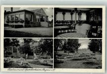 04523 O7220 Pegau Foto AK Gasthaus Sportlerheim Gastraum Garten