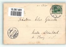 07407 O6820 Rudolstadt 1907 Foto AK Schloßaufgang
