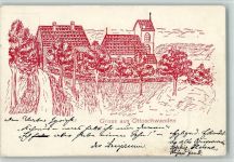 79348 W7830 Ottoschwanden 1905 Künstlerkarte Ortsansicht mit Kirche AK