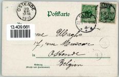 33829 W4807 Cleve 1900 Lithographie Gruss aus - Amphitheater, Moritz Denkmal, Springbrunnen , gute Erhaltung AK
