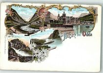 Odda Gebrauchsspuren Einriß Hilsen Hotel Hardanger Buarbro Latefos Sortjorden Lithographie