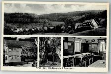 63863 W8751 Eschau , Unterfr - Wildenstein Gasthaus zum Wildenstein Gaststube Ruine Wildenstein