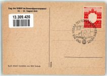 Tag der NSDAP Krakau 1943 Sonderstempel WK II