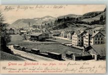 87544 W8976 Blaichach , Allgäu 1901 - Bahnhof Eisenbahnwagon