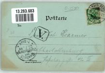 39539 O3530 Havelberg 1899 Gebrauchsspuren Dom zu Havelberg Havelbrücke Litho-Mondschein