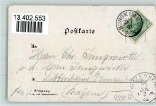 07907 O6550 Schleiz 1903 Lithographie Gruss aus - Bilder der Stadt im Kleeblatt und Fahnenband schwarz-rot-gold