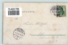 10115 O1190 Niederschöneweide 1906 Lithographie Restaurant Kyffhäuser Haase Brauerei AK