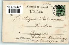 W3380 Goslar Neujahr - Engel mit Glocke und Uhr AK Städteglückwunsch 1899