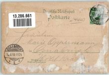 48429 W4440 Rheine 1899 Gebrauchsspuren Marktplatz Gymnasium Kriegerdenkmal Lithographie