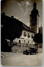 93464 W8491 Tiefenbach , Oberpf 1932 Foto AK Auto Gasthaus Alte Post