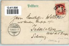 76726 W6728 Germersheim 1902 Lithographie Kriegerdenkmal Kommandanturgebäude Kaserne Zoller Rheinbrücken Kath. Kirche Klsoter Kaserne Kaserne Stengel