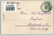 72290 W7298 Schömberg , Kr Freudenstadt 1906 Lithographie / Prägedruck Passepartout Jagd Hirsch Süddeutsche Heilanstalt