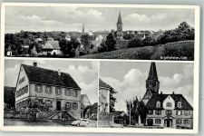 91465 W8531 Ergersheim - Gasthaus zum Hirschen VW Käfer Kirche St. Ursula