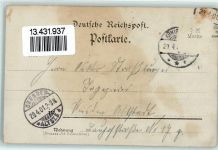01936 O8293 Königsbrück 1901 Lithographie Gasthaus Stenz Baracken Neuer Saal