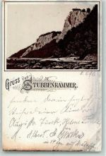 18546 O2331 Stubbenkammer Lithographie Vorläufer Druck 1891