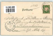 94447 W8350 Plattling 1898 Gebrauchsspuren Lithographie