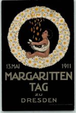 O8000 Dresden Margeritentag sign. Werner Hahmann AK Blumentag