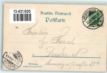 01445 O8122 Niederlössnitz 1899 Lithographie Friedensburg