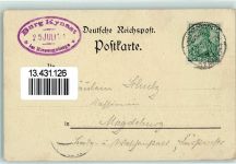 Hirschberg im Riesengebirge Jelenia Góra 1901 Vorläufer Druck 1890-1895 Stempel Burg Kynast Grus aus Lithographie