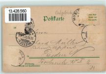 Myslowitz Myslowice 1902 Lithographie Wappen Dreikaiserreichs Ecke - Kaiser Wilhelm II