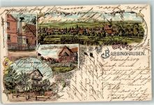 30890 W3013 Barsinghausen 1900 Lithographie Kriegerdenkmal Kirche Deister Hotel