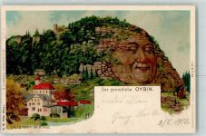O8806 Kurort Oybin Verlag B. Schwenke AK Berggesicht 1903 Lithographie / Künstlerkarte