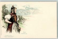 Verlag Elchlepp Schwarzwaldserie I Serie Nr. 9 Tracht AK Hasemann 1899 Lithographie / Künstlerkarte