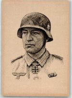 Gustav Krutemeier Zeichnung Prof. Oskar Graf Ritterkreuzträger