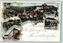49186 W4505 Bad Iburg 1902 Lithographie Schloss Kloster Hotel Gersemann Schlossplatz