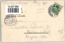 71672 W7142 Marbach am Neckar 1904 Lithographie / Prägedruck Schillermuseum Schillerdenkmal Schiller's Geburtshaus Kleeblatt