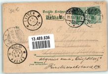 34212 W3508 Melsungen 1902 Gebrauchsspuren Kriegerdenkmal Rathaus Bahnhof Litho