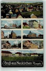09221 O9124 Neukirchen , Erzgeb - Schloss Postamt Rathaus Kirche Chemnitzerstraße