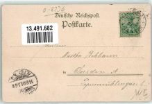 Bärenburg 1901 Gebrauchsspuren Reh Hirsch Gasthaus-Pension Lithographie