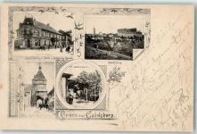 90556 W8501 Cadolzburg 1899 - Caldolzburg Stadttor Gasthaus zur Post Halle im Garten