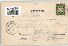 90556 W8501 Cadolzburg 1899 - Caldolzburg Stadttor Gasthaus zur Post Halle im Garten