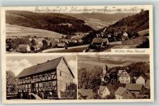 34326 W3509 Wichte - Gasthaus Fink Kirche Bahnpost Kassel Zug 4614