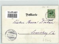 69412 W6930 Eberbach , Baden 1898 Lithographie Katzenbuckel Turm Rathaus Amtsgericht Bismarck-Denkmal