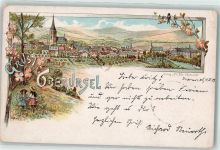 61440 W6370 Oberursel Taunus 1897 Lithographie Blumenwiese Kinder