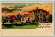 98646 O6110 Hildburghausen 1918 Lithographie Burghof Hotel Rest