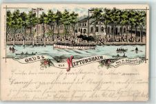 10115 O1190 Niederschöneweide 1897 Lithographie Etablissement Neptunshain