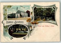01587 O8401 Gröba - Hafen-Schänke Billardtisch Gartenwirtschaft