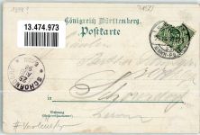 71522 W7150 Backnang 1898 Vorläufer Königl. Oberamt Kgl. Amtsgericht