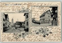 89165 W7905 Dietenheim , Iller 1903 - Kgl. Forstamt Kirchturm St. Martin