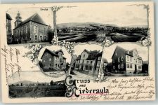 36272 W6434 Niederaula 1905 - Kirche die Post das Amtsgericht