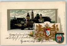 91781 W8832 Weißenburg i Bay Prägedruck Ellinger Tor Wappen Passepartout