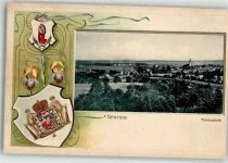 39307 O3280 Genthin Prägedruck Passepartout Wappen Genthin