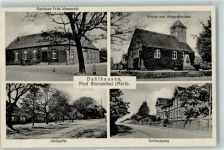 16909 O1931 Dahlhausen b Pritzwalk - Kirche Kriegerdenkmal Gasthaus Wassmuth
