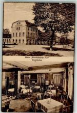 08412 O9620 Werdau , Sachs Foto AK Hotel Sächsischer Hof Gaststube Billardtisch
