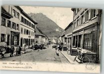 79669 W7863 Zell im Wiesental Gebrauchsspuren Dorfstraße Brunnen Fahrrad