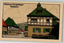01778 O8244 Geising Künstlersteindruck Rathaus
